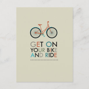 Get On Your Bike and Ride Postcard