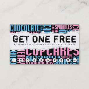 get one free CUPCAKE Loyalty Card
