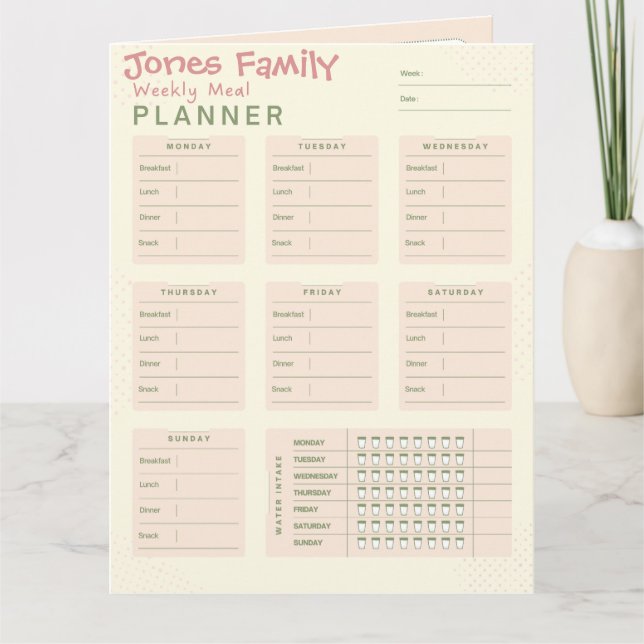 Get Organised with Our Digital Meal Planner  Card (Front)