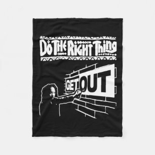 Get Out...268 Sticker  Fleece Blanket