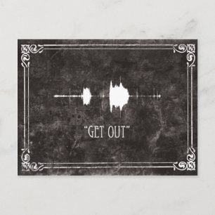 Get Out. EVP Postcard Halloween Invite