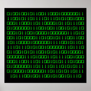 Get out more - Binary Code poster