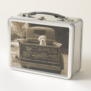 Get Out of Dodge - Dog Photograph Metal Lunch Box