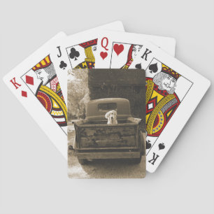Get Out of Dodge - Dog Photograph Playing Cards