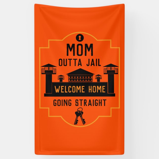 Get Out Of Jail Prison Release Gift  Banner (Vertical)