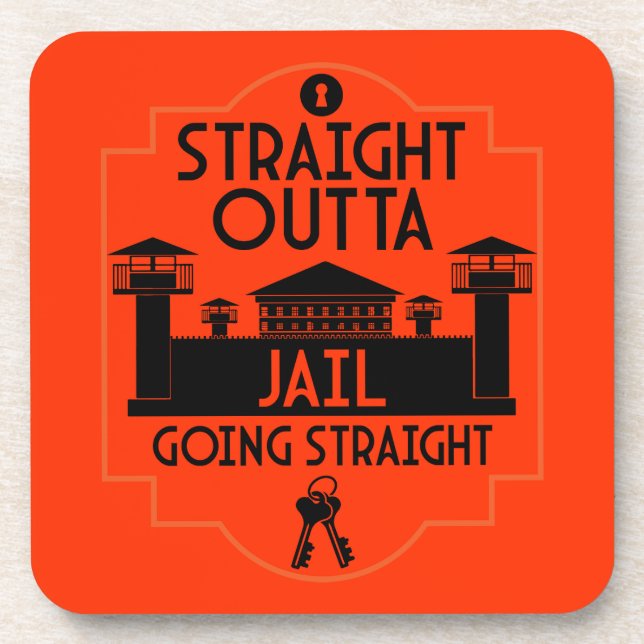 Get Out Of Jail Prison Release Gift  Coaster (Front)