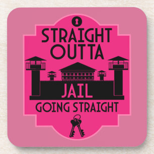 Get Out Of Jail Prison Release Gift  Coaster