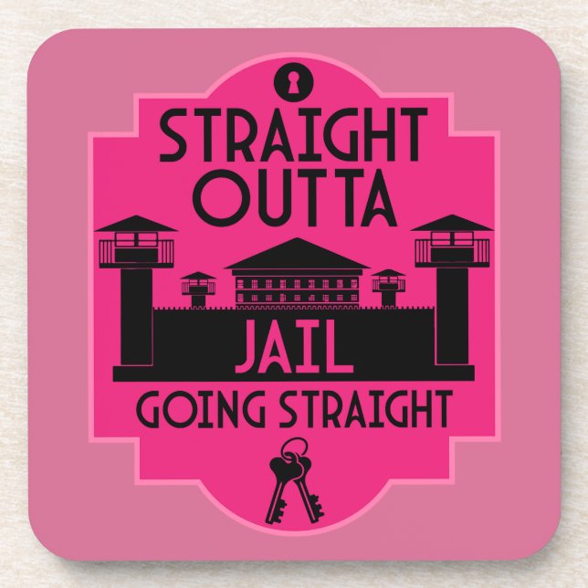 Get Out Of Jail Prison Release Gift  Coaster (Front)