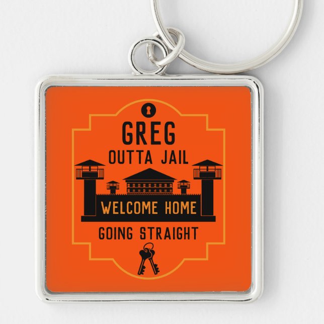 Get Out Of Jail Prison Release Gift  Key Ring (Front)