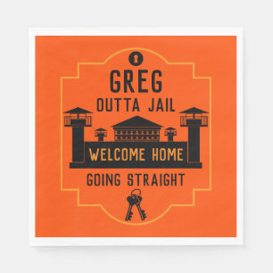 Get Out Of Jail Prison Release Gift  Napkin