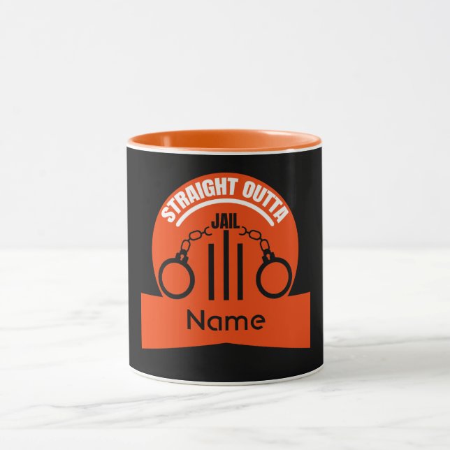 Get Out Of Jail Prison Release Gift Two-Tone Mug (Center)