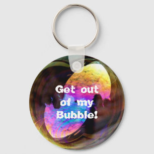 Get out of my bubble-keychain key ring