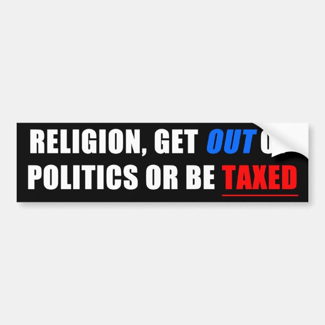 Get Out Of Politics Bumper Sticker (Front)