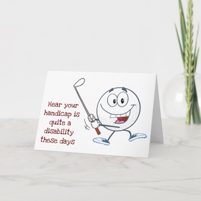 GET OUT ON THE COURSE  *50th*  BIRTHDAY HUMOR Card (Front)