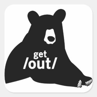 Get Out Square Sticker