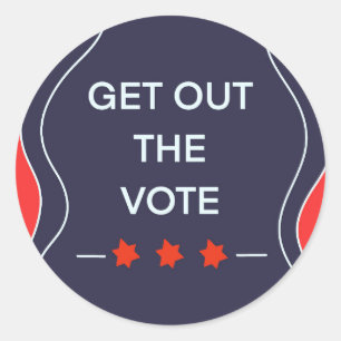 Get Out The Vote Classic Round Sticker