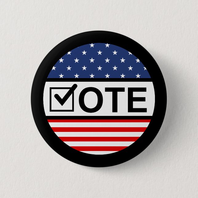 Get Out & Vote 6 Cm Round Badge (Front)
