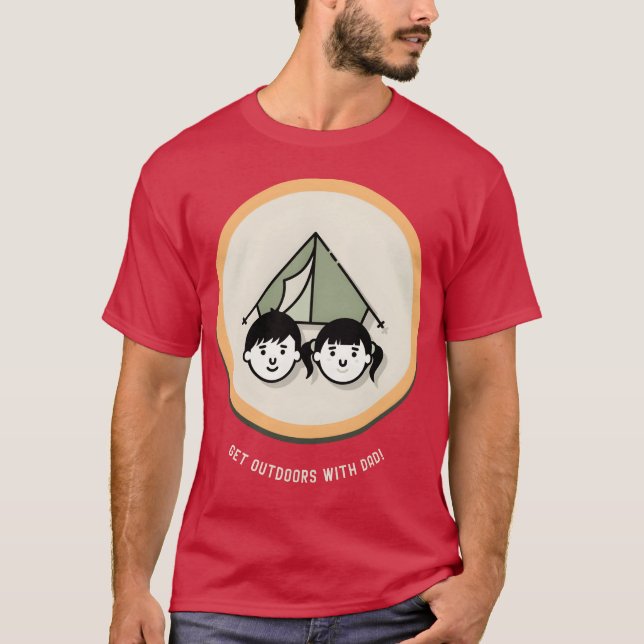 Get Outrs With Dad Camping Dad Apparel boy T-Shirt (Front)