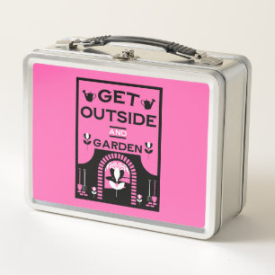 Get Outside Gardening Gift Metal Lunch Box
