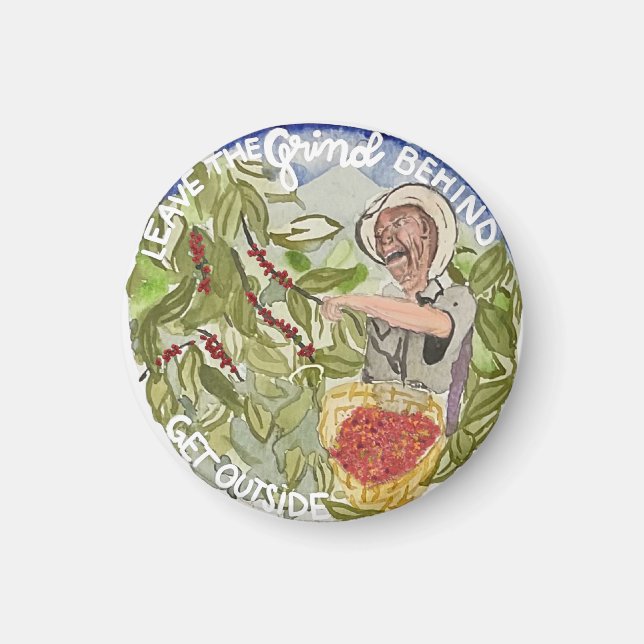 Get outside nature for coffee lovers Keychain  Magnet (Front)