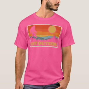 Get Outside Vintage Bigfoot Sunset Mountains Hiki T-Shirt