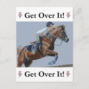 Get Over It! Horse Jumper Postcard