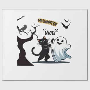 Get ready for a spook-tacular Halloween Nice party Wrapping Paper