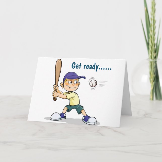 GET READY FOR FUN HAPPY **10th** BIRTHDAY CARD (Front)