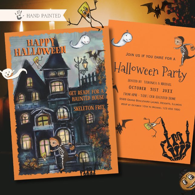 Get Ready for Halloween Haunted House Funny Party Invitation (Get Ready for Halloween Haunted House Funny Party Invitation)