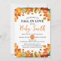Get Ready to Fall in Love Fall Leaves Baby Shower