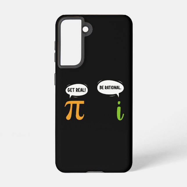 Get Real Be Rational Funny Math Pi Day Geek Samsung Galaxy S21 Case (Back)