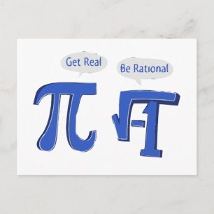 Get Real Be Rational Postcard