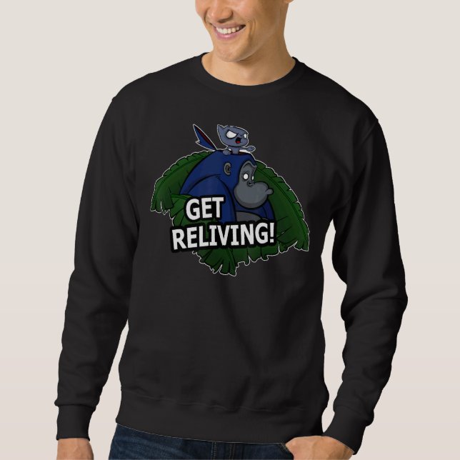 Get Reliving  Gorilla And Cat Design Sweatshirt (Front)