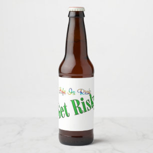 Get Risky Beer Bottle Label