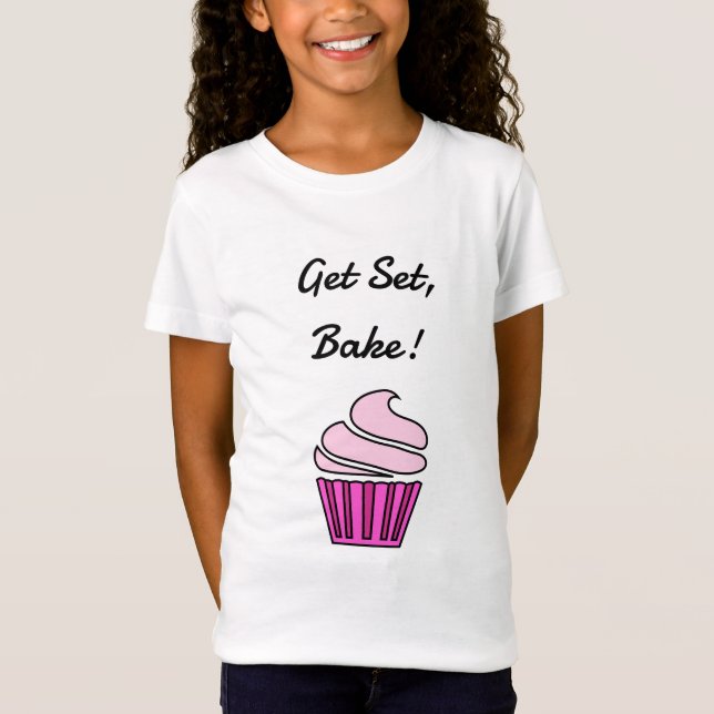Get set bake pink cupcake T-Shirt (Front)