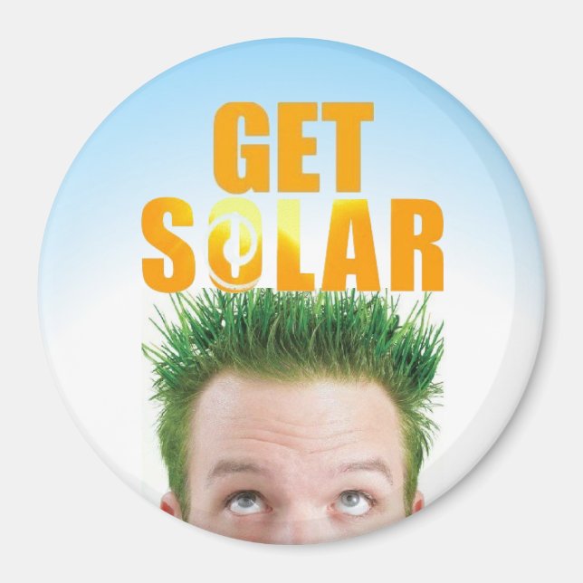 Get Solar Logo Ecofriendly Energy Magnet (Front)