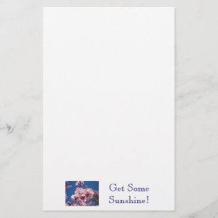 Get Some Sunshine! stationery Pink Flower Blossoms