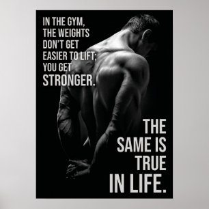 Get Stronger - Gym and Life Motivational Poster
