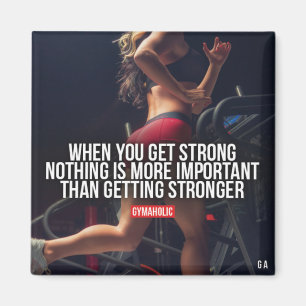 Get Stronger - Women's Workout Motivational Magnet