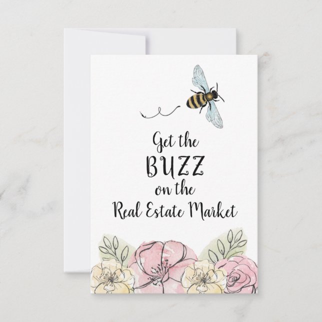 Get the Buzz on the Real Estate Market Card (Front)