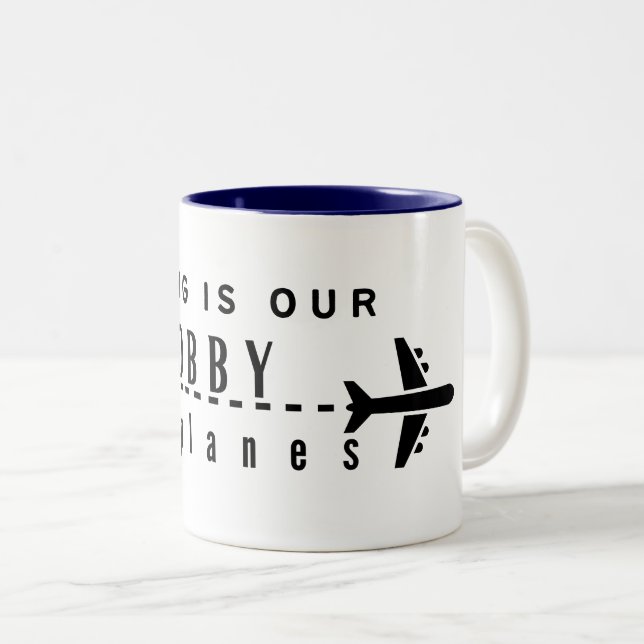 Get the Perfect Aviation Look Two-Tone Coffee Mug (Front Right)