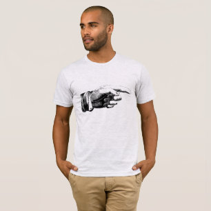 Get the Point - Vintage Engraving Pointing Hand  T-Shirt