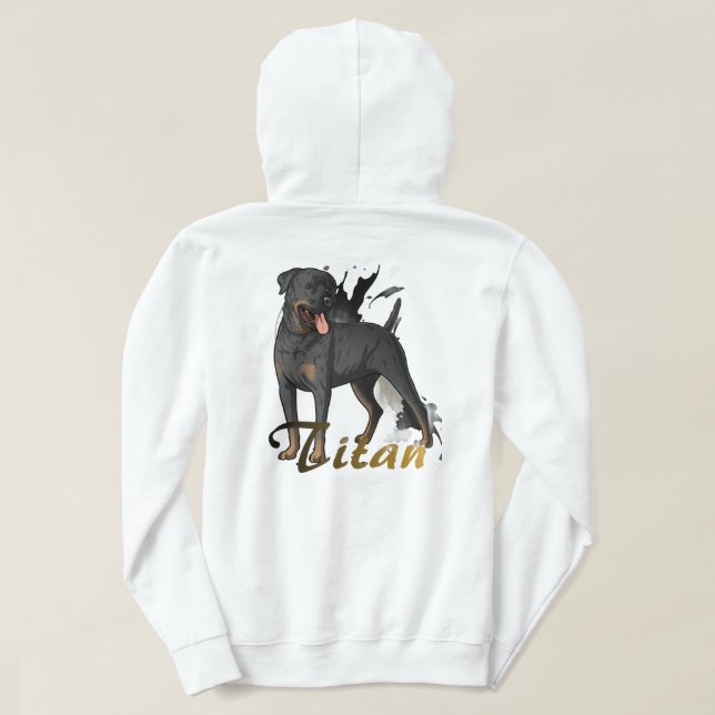 "Get the 'The Titan's Mark' hoodie, a design that  Hoodie (Design Back)