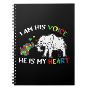 Get this cute i am his voice he is my heart T-Shir Notebook