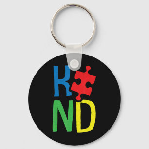 Get this kind T-Shirt as a birthday, or autism awa Key Ring