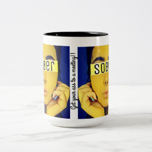 Get to a meeting Two-Tone coffee mug