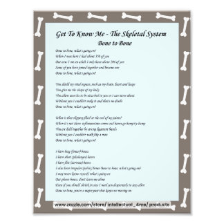 Get To Know Me - Science, Skeletal System  Photo Print