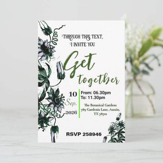 Get together  invitation (Standing Front)