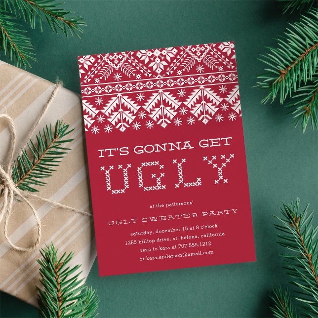 Get Ugly | Ugly Sweater Party Invitation (Creator Uploaded)