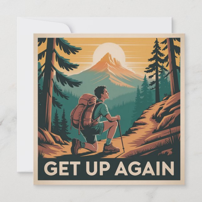 Get Up Again Invitation (Front)